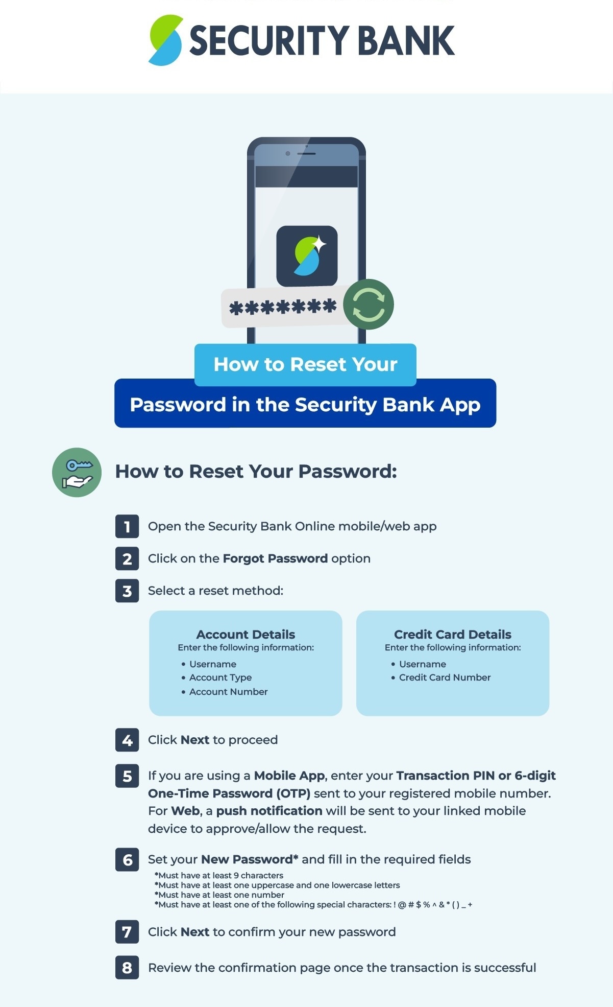 How to reset password